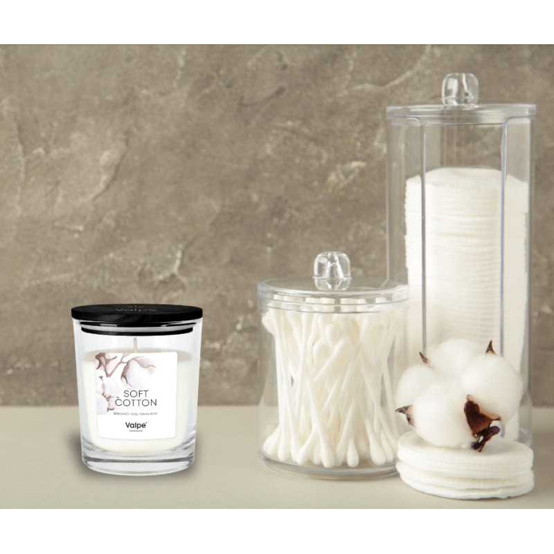 Świeca zapachowa BISPOL Valpe sn95d-338 (Delikatna bawełna) ~50h