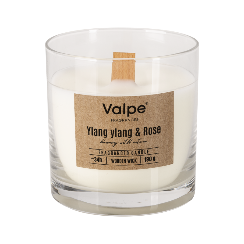 BISPOL Vonná sviečka Valpe sn82-000-384 (Ylang ylang & Rose) ~34h