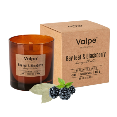 BISPOL Valpe scented candle sn82-080-325 (Bay leaf & Blackberry) ~34h