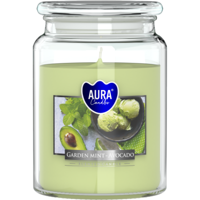 BISPOL Aura scented candle snd99-353 (Garden mint & Avocado) ~100h