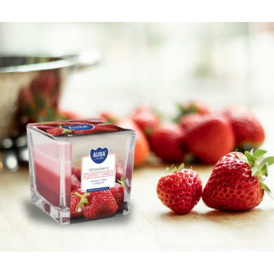 BISPOL Aura scented candle snk80-73 (Strawberry) ~32h