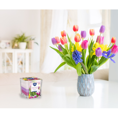 BISPOL Aura scented candle snk80-364 (Fragrant garden) ~32h