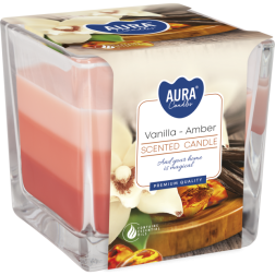 BISPOL Aura scented candle snk80-355 (Vanilla & Amber) ~32h