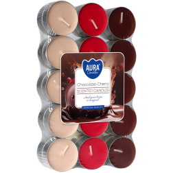 Podgrzewacze zapachowe BISPOL Aura p15-30-104 (Czekolada & Wiśnia) 4h 30szt.
