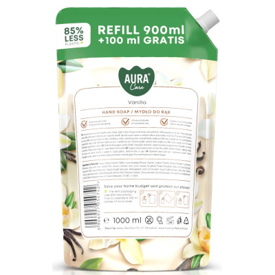 Uzupełniające mydło w płynie BISPOL Aura AHS-002-003 (Wanilia) 1000ml 2