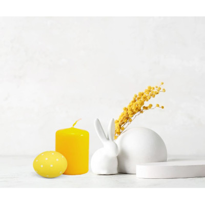 Świece pieńkowe walce BISPOL Aura sw40/60-010 (żółte) ~7h 4szt. 2