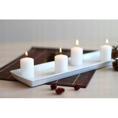 BISPOL Aura pillar candles sw40/60-090 (white) ~7h 4pcs. 2