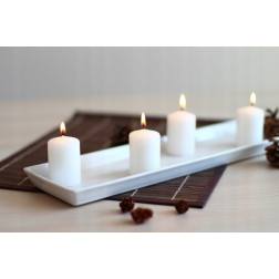 BISPOL Aura pillar candles sw40/60-090 (white) ~7h 4pcs.