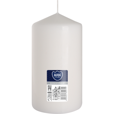 Stumpenkerze BISPOL Aura sw80/150-090 (weiß) ~66h