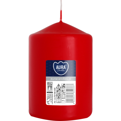 Pillar candle BISPOL Aura sw70/100-030 (red) ~44h