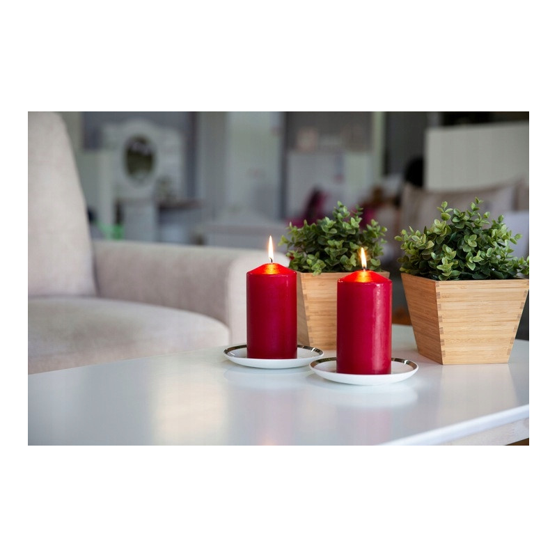 Pillar candle BISPOL Aura sw70/100-030 (red) ~44h