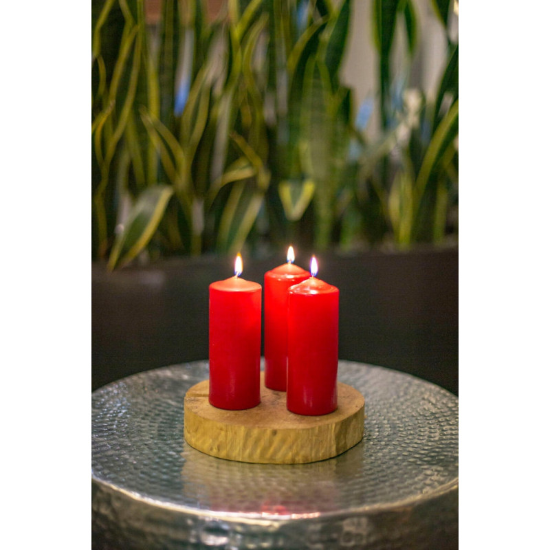 Sloupková svíčka BISPOL Aura sw70/100-030 (červená) ~44h