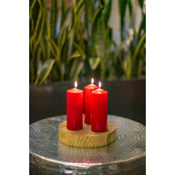 Pillar candle BISPOL Aura sw70/100-030 (red) ~44h