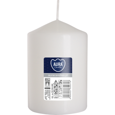 Pillar candle BISPOL Aura sw70/100-090 (white) ~44h
