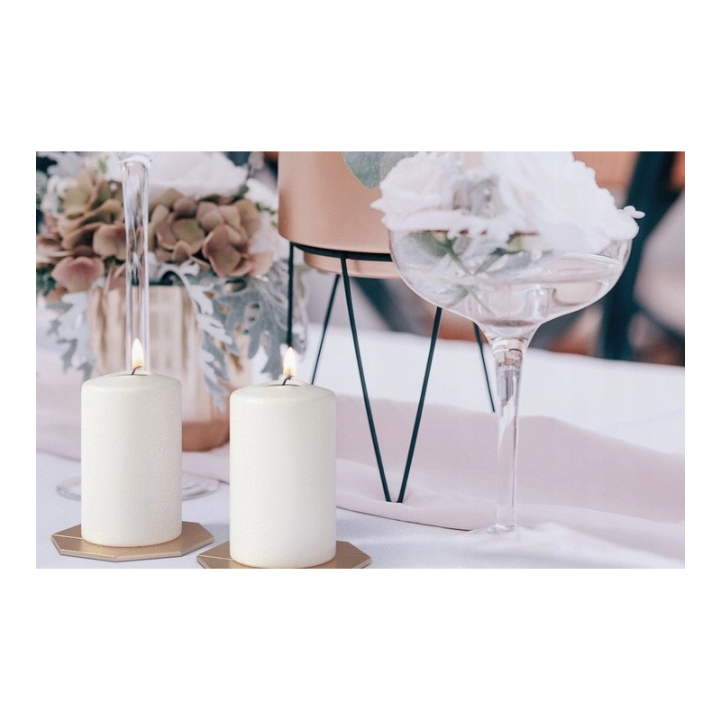 Pillar candle BISPOL Aura sw70/100-090 (white) ~44h