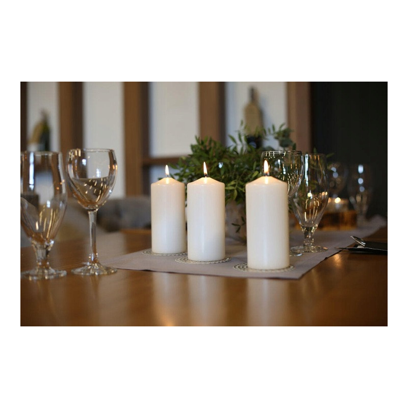 Sloupková svíčka BISPOL Aura sw70/100-090 (bílá) ~44h