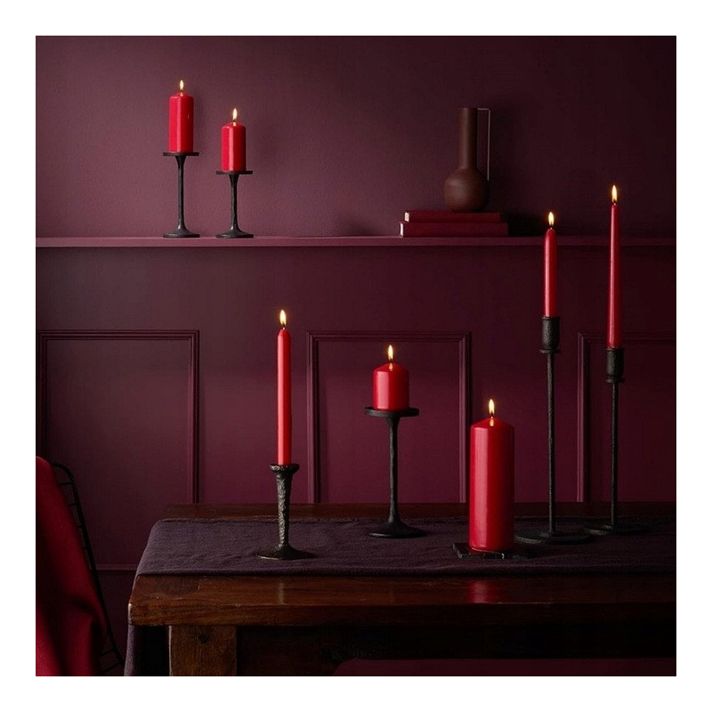 Świece stołowe BOLSIUS Torpeda 170/20 (czerwone) ~5h 8szt.