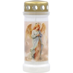 Kunststoffkerze mit Wasserfüllung BOLSIUS NR 6L Engel 17cm ~70h