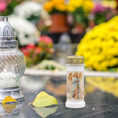 Kunststoffkerze mit Wasserfüllung BOLSIUS NR 6L Engel 17cm ~70h 2