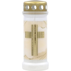 Plastic candle filled with water BOLSIUS NR 6L Cross 17cm ~70h