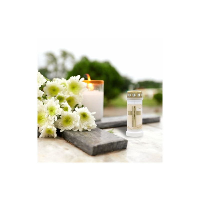 Plastová svíčka plněná vodou BOLSIUS NR 6L Kříž 17cm ~70h