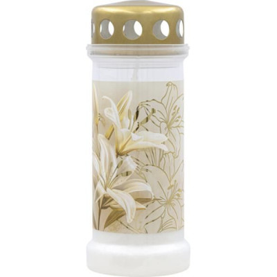 Plastikkerze mit Wasserfüllung BOLSIUS NR 6L Lilia 17cm ~70h