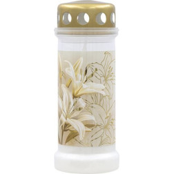 Znicz plastikowy zalewany BOLSIUS NR 6L Lilia 17cm ~70h