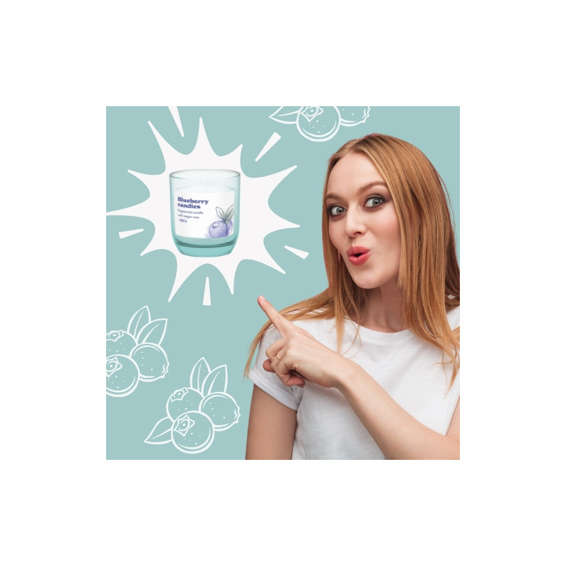 Vonná svíčka ve skle BOLSIUS (borůvkové bonbóny) ~28h