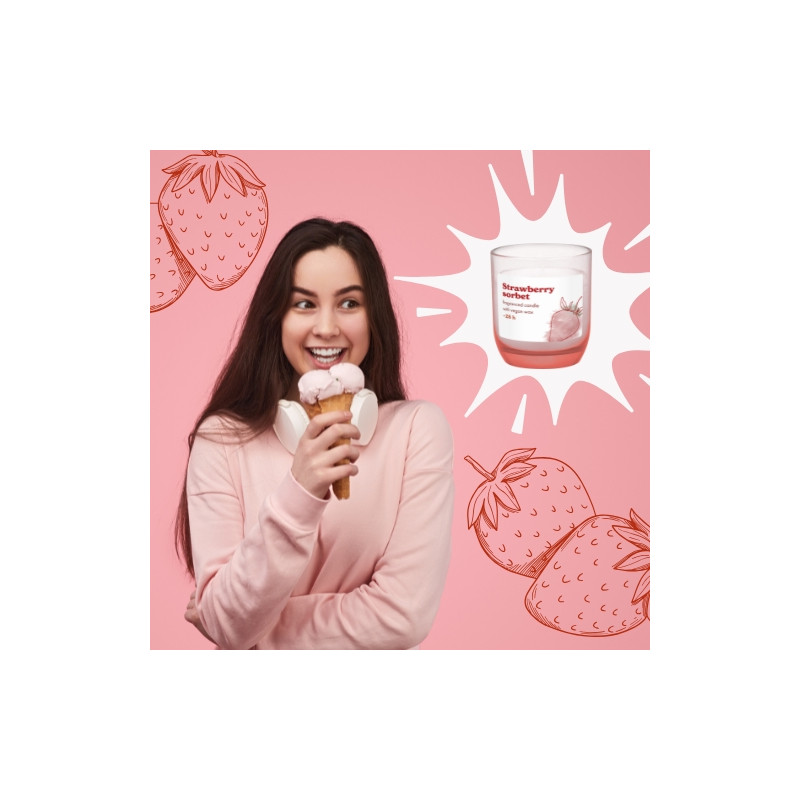 Świeca zapachowa w szkle BOLSIUS (Sorbet truskawkowy) ~28h