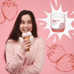 Vonná sviečka v skle BOLSIUS (Jahodový sorbet) ~28h