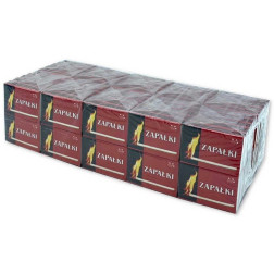 Zapałki krótkie MONONEGRO 100 pudełek (100 x ~38szt.) 44mm