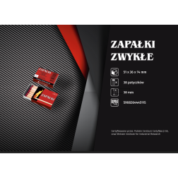 Zapałki krótkie MONONEGRO 100 pudełek (100 x ~38szt.) 44mm
