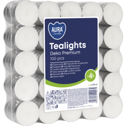 Podgrzewacze Tealight Deko Premium Bezzapachowe w Stosie 100 sztuk