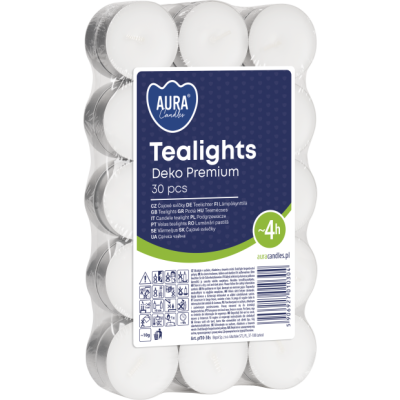 Tealight Deko Premium tealights 30 pieces in a stack 2