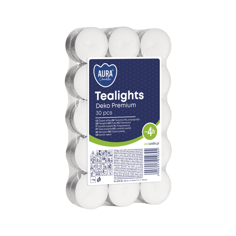 Čajové svíčky Deko Premium čajové svíčky 30 kusů v zásobníku