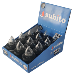 LED inserts for SUBITO Comet chapel candles black/white up to 2400h 12pcs.