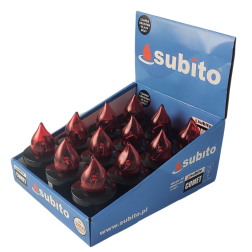 LED inserts for SUBITO Comet chapel candles black/red up to 2400h 12pcs.