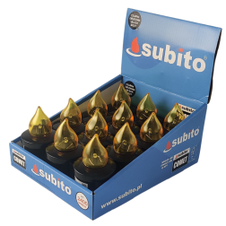 LED inserts for SUBITO Comet chapel candles black/yellow up to 2400h 12pcs.