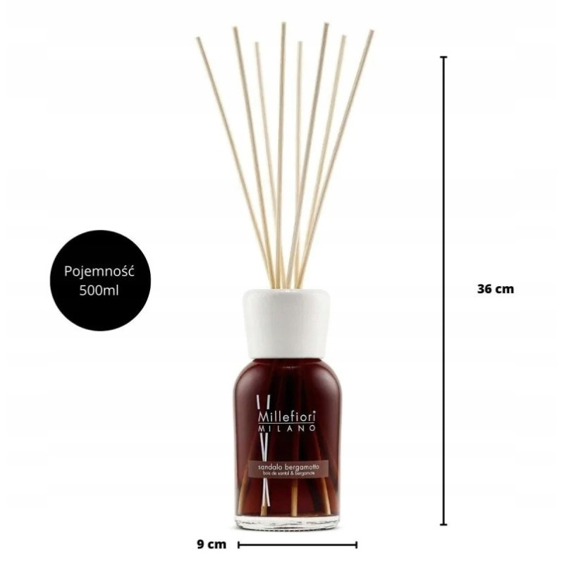 Dyfuzor palettes MILLEFIORI Milano SANDAL BERGAMOT 500ml