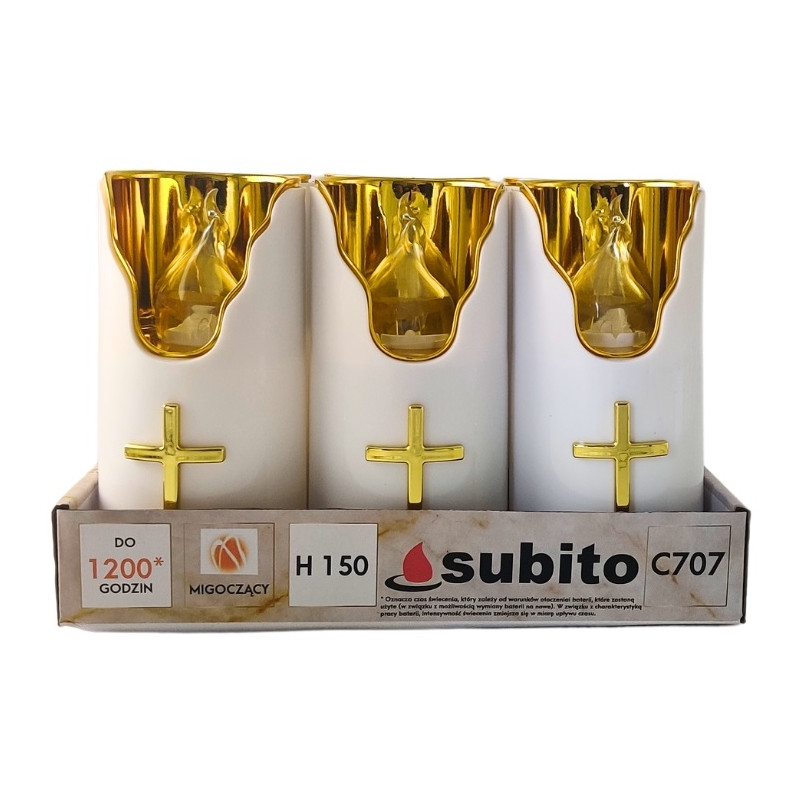 Subito C707 H150 LED sviečkové vložky 6 kusov zlato-biele