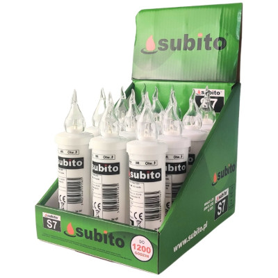 LED Einsätze für SUBITO S7 Kapellenkerzen weiß 12 Stück