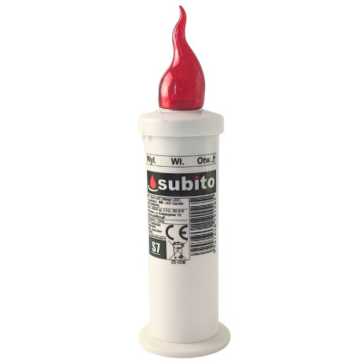 Wkłady LED do zniczy kapliczek SUBITO S7 czerwone 12 sztuk 2