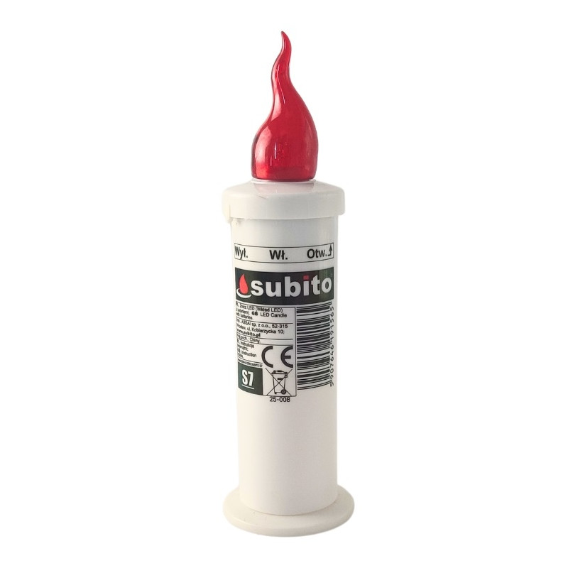 LED vložky pre kaplnkové sviečky SUBITO S7 červené 12 kusov