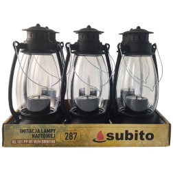 Lampa naftowa LED SUBITO KL 101 czarna (287) 6 sztuk