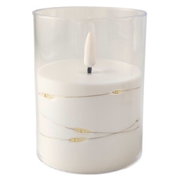 Świeca LED z łańcuchem LED SUBITO GC710 H100 biała (365)