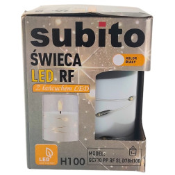 Świeca LED z łańcuchem LED SUBITO GC710 H100 biała (365)