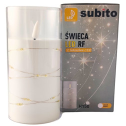 LED svíčka s LED řetězem SUBITO GC710 H150 bílá (367)