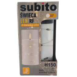 LED svíčka s LED řetězem SUBITO GC710 H150 bílá (367)