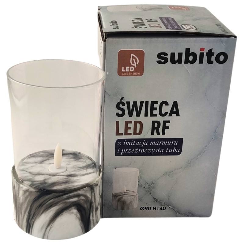 LED sviečka SUBITO C701 H140 mramor (675)