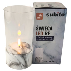 LED candle SUBITO C701 H170 marble (676)